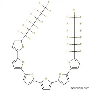 Molecular Structure of 296765-27-0 (2,2':5',2'':5'',2''':5''',2'''':5'''',2'''''-Sexithiophene,
5,5'''''-bis(tridecafluorohexyl)-)