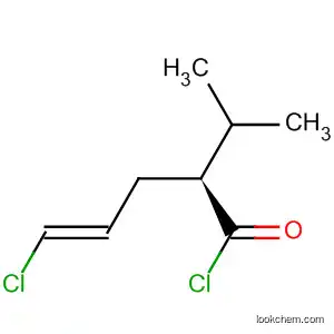 Molecular Structure of 324519-69-9 (4-Pentenoyl chloride, 5-chloro-2-(1-methylethyl)-, (2S,4E)-)