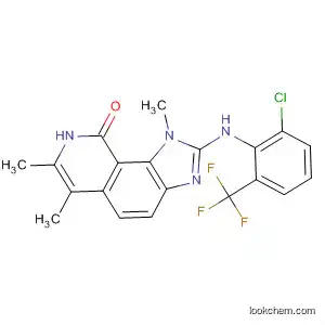 Molecular Structure of 333455-87-1 (9H-Imidazo[4,5-h]isoquinolin-9-one,
2-[[2-chloro-6-(trifluoromethyl)phenyl]amino]-1,8-dihydro-1,6,7-trimethyl-)