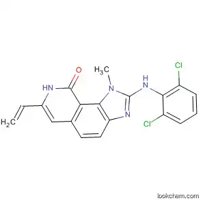 Molecular Structure of 333456-06-7 (9H-Imidazo[4,5-h]isoquinolin-9-one,
2-[(2,6-dichlorophenyl)amino]-7-ethenyl-1,8-dihydro-1-methyl-)
