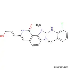 Molecular Structure of 333456-13-6 (9H-Imidazo[4,5-h]isoquinolin-9-one,
2-[(2-chloro-6-methylphenyl)amino]-1,8-dihydro-7-(3-hydroxy-1-propenyl
)-1-methyl-)