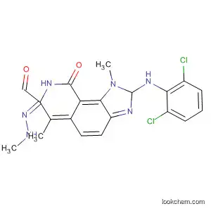 Molecular Structure of 333456-63-6 (1H-Imidazo[4,5-h]isoquinoline-7-carboxaldehyde,
2-[(2,6-dichlorophenyl)amino]-8,9-dihydro-1,6-dimethyl-9-oxo-,
7-(methylhydrazone))