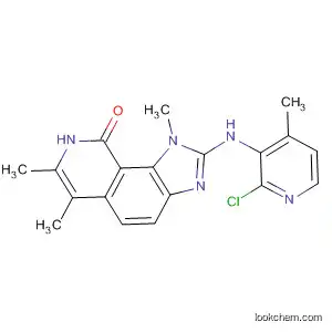 Molecular Structure of 333457-90-2 (9H-Imidazo[4,5-h]isoquinolin-9-one,
2-[(2-chloro-4-methyl-3-pyridinyl)amino]-1,8-dihydro-1,6,7-trimethyl-)
