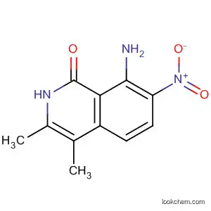 Molecular Structure of 333458-32-5 (1(2H)-Isoquinolinone, 8-amino-3,4-dimethyl-7-nitro-)