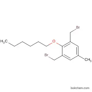 Molecular Structure of 375843-20-2 (Benzene, 1,3-bis(bromomethyl)-2-(hexyloxy)-5-methyl-)