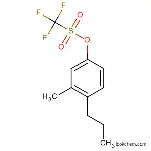 Molecular Structure of 377079-64-6 (Methanesulfonic acid, trifluoro-, 3-methyl-4-propylphenyl ester)