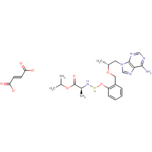 L-Alanine,  N-[(S)-[[(1R)-2-(6-amino-9H-purin-9-yl)-1-methylethoxy]methyl]phenoxy  phosphinyl]-, 1-methylethyl ester, (2E)-2-butenedioate (1:1)