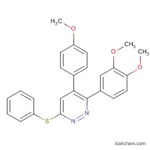 Molecular Structure of 388606-50-6 (Pyridazine,
3-(3,4-dimethoxyphenyl)-4-(4-methoxyphenyl)-6-(phenylthio)-)