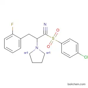 Molecular Structure of 388615-71-2 (2-Pyrrolidinepropanenitrile,
1-[(4-chlorophenyl)sulfonyl]-5-(4-fluorophenyl)-, (2R,5S)-rel-)