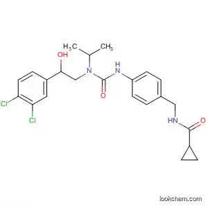 Molecular Structure of 390404-83-8 (Cyclopropanecarboxamide,
N-[[4-[[[[2-(3,4-dichlorophenyl)-2-hydroxyethyl](1-methylethyl)amino]carb
onyl]amino]phenyl]methyl]-)