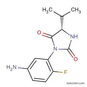 Molecular Structure of 390824-75-6 (2,4-Imidazolidinedione, 3-(5-amino-2-fluorophenyl)-5-(1-methylethyl)-,
(5S)-)