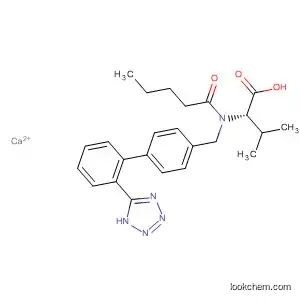 Molecular Structure of 391230-95-8 (L-Valine,
N-(1-oxopentyl)-N-[[2'-(1H-tetrazol-5-yl)[1,1'-biphenyl]-4-yl]methyl]-,
calcium salt (1:1))