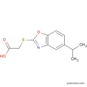 Molecular Structure of 391265-75-1 (Acetic acid, [[5-(1-methylethyl)-2-benzoxazolyl]thio]-)