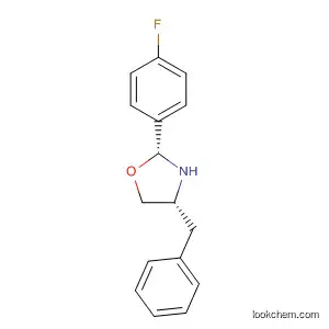 Molecular Structure of 394246-36-7 (Oxazolidine, 2-(4-fluorophenyl)-4-(phenylmethyl)-, (2R,4R)-)