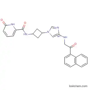 Molecular Structure of 395074-56-3 (2-Pyridinecarboxamide,
1,6-dihydro-N-[cis-3-[4-[(1-naphthalenylacetyl)amino]-1H-imidazol-1-yl]
cyclobutyl]-6-oxo-)