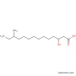 Molecular Structure of 73292-33-8 (Tetradecanoic acid, 3-hydroxy-12-methyl-)