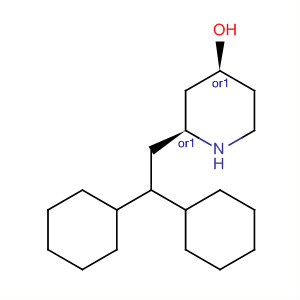 Molecular Structure of 104909-05-9 (4-Piperidinol, 2-(2,2-dicyclohexylethyl)-, cis-)
