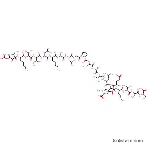 Molecular Structure of 107759-69-3 (L-Cysteine,
L-a-aspartyl-L-cysteinyl-L-lysyl-L-threonyl-L-isoleucyl-L-leucyl-L-lysyl-L-alan
yl-L-leucylglycyl-L-prolyl-L-alanyl-L-alanyl-L-threonyl-L-leucyl-L-a-glutamyl-L-
a-glutamyl-L-methionyl-L-methionyl-L-threonyl-L-alanyl-)