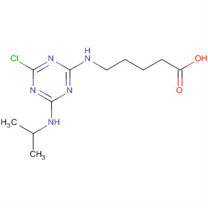 Molecular Structure of 123100-37-8 (Pentanoic acid,
5-[[4-chloro-6-[(1-methylethyl)amino]-1,3,5-triazin-2-yl]amino]-)