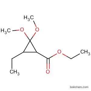 Cyclopropanecarboxylic acid, 3-ethyl-2,2-dimethoxy-, ethyl ester,
(1R,3R)-rel-