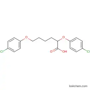 Molecular Structure of 130401-94-4 (Hexanoic acid, 2,6-bis(4-chlorophenoxy)-)