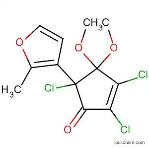 Molecular Structure of 137935-09-2 (2-Cyclopenten-1-one,
2,3,5-trichloro-4,4-dimethoxy-5-(2-methyl-3-furanyl)-)