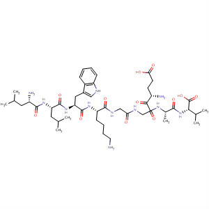 Molecular Structure of 147468-61-9 (L-Valine,
L-leucyl-L-leucyl-L-tryptophyl-L-lysylglycyl-L-a-glutamylglycyl-L-alanyl-)