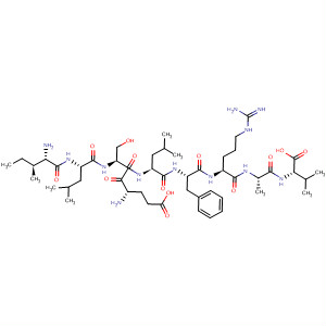Molecular Structure of 147468-66-4 (L-Valine,
L-isoleucyl-L-leucyl-L-a-glutamyl-L-seryl-L-leucyl-L-phenylalanyl-L-arginyl-L-
alanyl-)