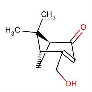 Molecular Structure of 154966-62-8 (Bicyclo[3.1.1]hept-3-en-2-one, 4-(hydroxymethyl)-6,6-dimethyl-,
(1S,5R)-)