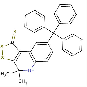 Molecular Structure of 161370-62-3 (1H-[1,2]Dithiolo[3,4-c]quinoline-1-thione,
4,5-dihydro-4,4-dimethyl-8-(triphenylmethyl)-)
