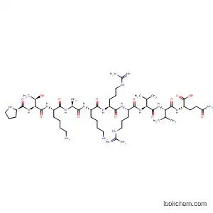 Molecular Structure of 167318-40-3 (L-Glutamine,
L-prolyl-L-threonyl-L-lysyl-L-alanyl-L-lysyl-L-arginyl-L-arginyl-L-valyl-L-valyl-)
