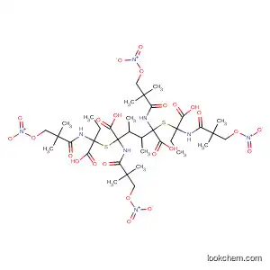 Molecular Structure of 167370-40-3 (Butanoic acid,
4,4'-dithiobis[2-[[2,2-dimethyl-3-(nitrooxy)-1-oxopropyl]amino]-)
