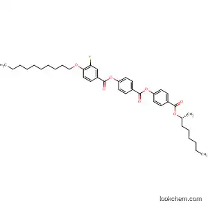 Molecular Structure of 168065-85-8 (Benzoic acid, 4-[[4-(decyloxy)-3-fluorobenzoyl]oxy]-,
4-[[[(1R)-1-methylheptyl]oxy]carbonyl]phenyl ester)