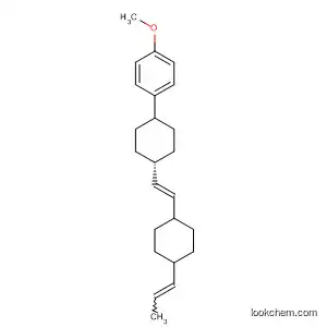 Molecular Structure of 174079-92-6 (Benzene,
1-methoxy-4-[trans-4-[(1E)-2-[trans-4-(1E)-1-propenylcyclohexyl]ethenyl
]cyclohexyl]-)