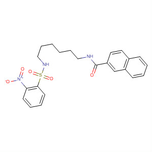 Molecular Structure of 191931-79-0 (2-Naphthalenecarboxamide,
1,2,3,4-tetrahydro-N-[6-[[(2-nitrophenyl)sulfonyl]amino]hexyl]-)