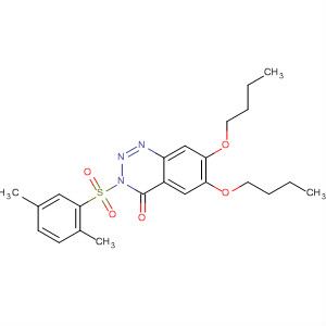Molecular Structure of 198828-20-5 (1,2,3-Benzotriazin-4(3H)-one,
6,7-dibutoxy-3-[(2,5-dimethylphenyl)sulfonyl]-)