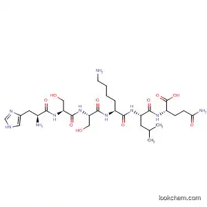 Molecular Structure of 199334-71-9 (L-Glutamine, L-histidyl-L-seryl-L-seryl-L-lysyl-L-leucyl-)