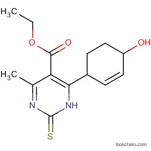Molecular Structure of 203118-28-9 (4-(4-Hydroxy-phenyl)-6-methyl-2-thioxo-1,2,3,4-tetrahydro-pyrimidine-5-carboxylic acid ethyl ester)