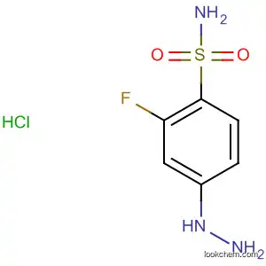 Molecular Structure of 252561-96-9 (Benzenesulfonamide, 2-fluoro-4-hydrazino-, monohydrochloride)