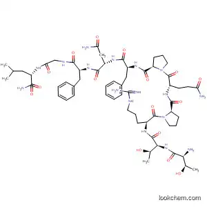Molecular Structure of 296279-70-4 (L-Leucinamide,
L-threonyl-L-threonyl-L-arginyl-L-prolyl-L-glutaminyl-L-prolyl-L-phenylalanyl-
L-asparaginyl-L-phenylalanylglycyl-)