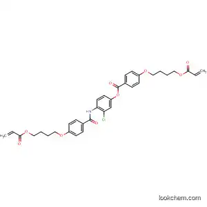 Molecular Structure of 360076-57-9 (Benzoic acid, 4-[4-[(1-oxo-2-propenyl)oxy]butoxy]-,
3-chloro-4-[[4-[4-[(1-oxo-2-propenyl)oxy]butoxy]benzoyl]amino]phenyl
ester)