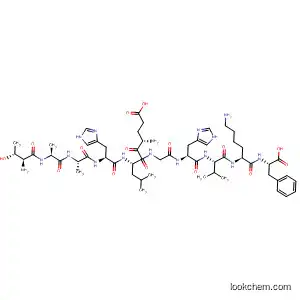 Molecular Structure of 412939-00-5 (L-Phenylalanine,
L-threonyl-L-alanyl-L-alanyl-L-histidyl-L-a-glutamyl-L-leucylglycyl-L-histidyl-L
-valyl-L-lysyl-)