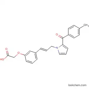 Molecular Structure of 474006-30-9 (Acetic acid,
[3-[(1E)-3-[2-(4-methylbenzoyl)-1H-pyrrol-1-yl]-1-propenyl]phenoxy]-)