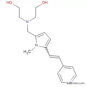 Molecular Structure of 477586-16-6 (Ethanol,
2,2'-[[[1-methyl-5-[2-(4-pyridinyl)ethenyl]-1H-pyrrol-2-yl]methyl]imino]bis-)