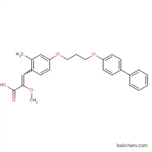 Molecular Structure of 477980-99-7 (2-Propenoic acid,
3-[4-[3-([1,1'-biphenyl]-4-yloxy)propoxy]-2-methylphenyl]-2-methoxy-)