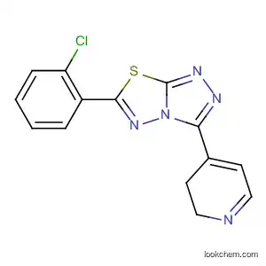 1,2,4-Triazolo[3,4-b][1,3,4]thiadiazole,
6-(2-chlorophenyl)-5,6-dihydro-3-(4-pyridinyl)-