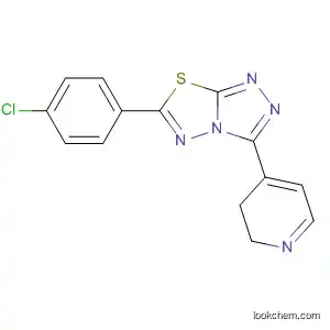 1,2,4-Triazolo[3,4-b][1,3,4]thiadiazole,
6-(4-chlorophenyl)-5,6-dihydro-3-(4-pyridinyl)-