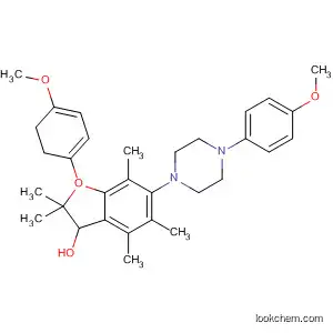 Molecular Structure of 485813-93-2 (3-Benzofuranol,
2,3-dihydro-3-(4-methoxyphenyl)-5-[4-(4-methoxyphenyl)-1-piperazinyl]-
2,2,4,6,7-pentamethyl-)
