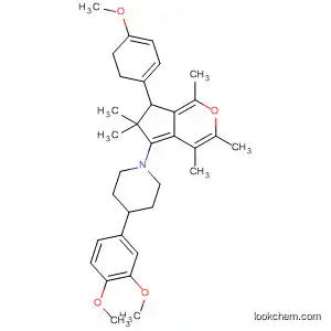 Molecular Structure of 485816-24-8 (Piperidine,
1-[2,3-dihydro-3-(4-methoxyphenyl)-2,2,4,6,7-pentamethyl-5-benzofuran
yl]-4-(3,4-dimethoxyphenyl)-)