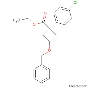 Molecular Structure of 485828-37-3 (Cyclobutanecarboxylic acid, 1-(4-chlorophenyl)-3-(phenylmethoxy)-,
ethyl ester)
